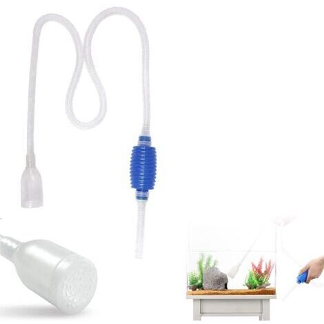 Aquarium Fish Tank Aspirateur,Pompe A Siphonner Eau Avec Filtre À Gravier,Changeur D'eau Pour Aquarium,Pompe Pour Nettoyage Aquarium,Pompe Aspirateur Aquarium,Siphon Pompe De Nettoyage Manuel