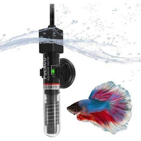 AOUGO Aquarium-Heizung, 25 W, Mini-Aquarium-Heizung, Heizstab mit Saugnäpfen, 26 ℃/78,8 ℉, explosionsgeschützter Heizstab mit konstanter Temperatur für Aquarien (18,5 cm)