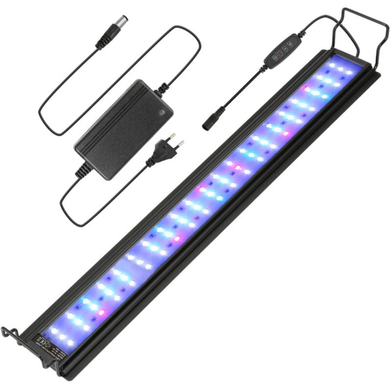 Swanew - 28W Aquarium led avec minuterie coquillage décoration rvb étanche, 64-90cm