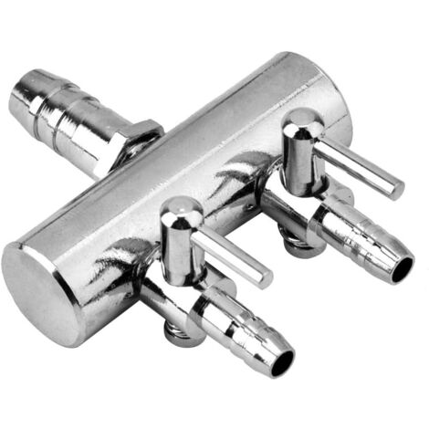 Aquarium-Luftverteiler, Luftstromregler, Rückschlagventil, Luftventilanschluss, Luftabsperrschlauch aus Edelstahl, Aquarium-Luftregler