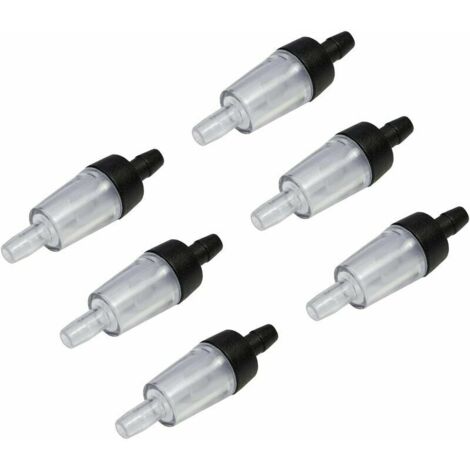 Aquarium One Way Clapets Anti-Retour Anti-Retour Accessoires de Pompe à Air pour Fish Tank Black,，6 Pack