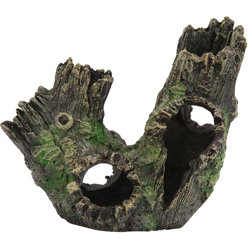 Aquarium Ornament Driftwood Resin Wood Trunk DIY Hollow House Cave Ornament, Type 2 - H34120-2