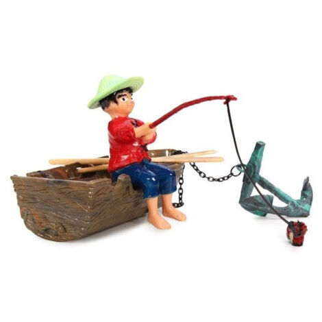 Aquarium Ornement Action Bateau Garçon Ancre Peascator Décoration