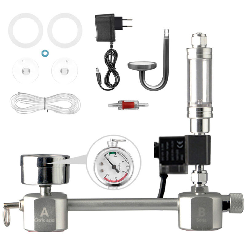 Aquarium Systeme Generateur Diy Co2 Kit Co2 Generateur Systeme Avec Electrovanne Bulle Valve Diffuseur Dioxyde De Carbone Reacteur Kit Pour Aquarium