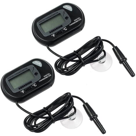 Aquarium-Thermometer - 2 Stück digitales LCD-Aquarium-Thermometer