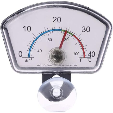 Aquarium Thermometer Pointer, Aquarium Temperature Dial, Submersible Suction Cup