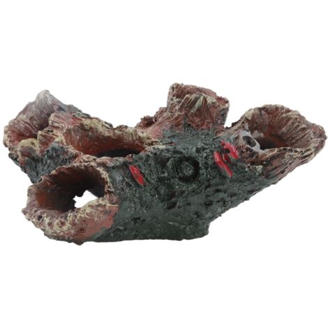 Aquarium Tree Truck Decoration Resin High Simulation Fadeless Fish Tank Tree Truck Ornament with Holes GM0641