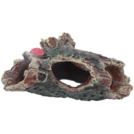 Aquarium Tree Truck Decoration Resin High Simulation Fadeless Fish Tank Tree Truck Ornament with Holes GM0687