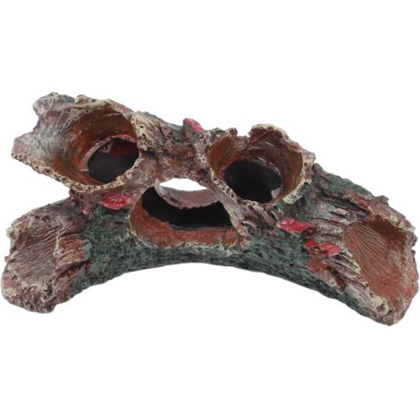 Aquarium Tree Truck Decoration Resin High Simulation Fadeless Fish Tank Tree Truck Ornament with Holes GM0688