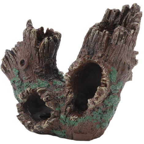 Aquarium Tree Truck Decoration Resin High Simulation Fadeless Fish Tank Tree Truck Ornament with Holes GM1463