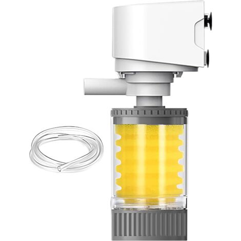 Aquariumfilter, interne Belüfterpumpe für Schildkrötenteiche mit Filtration - Einstellbares mehrstufiges Filtersystem mit Belüfter für Süßwasser, Kampffische, Garnelen und Teiche