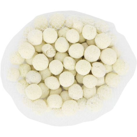 Aquariumfiltermedium 500 g – Gelbe Keramikperlen und Aktivkohle – Ideal für Innen- und Außenfilter