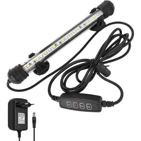 Aquariumleuchte, LED-Aquarienbeleuchtung, Energiespar-Aquarienlampe mit Timerfunktion, Blau und Weiß, 18 cm (7,25") [Energieklasse G]