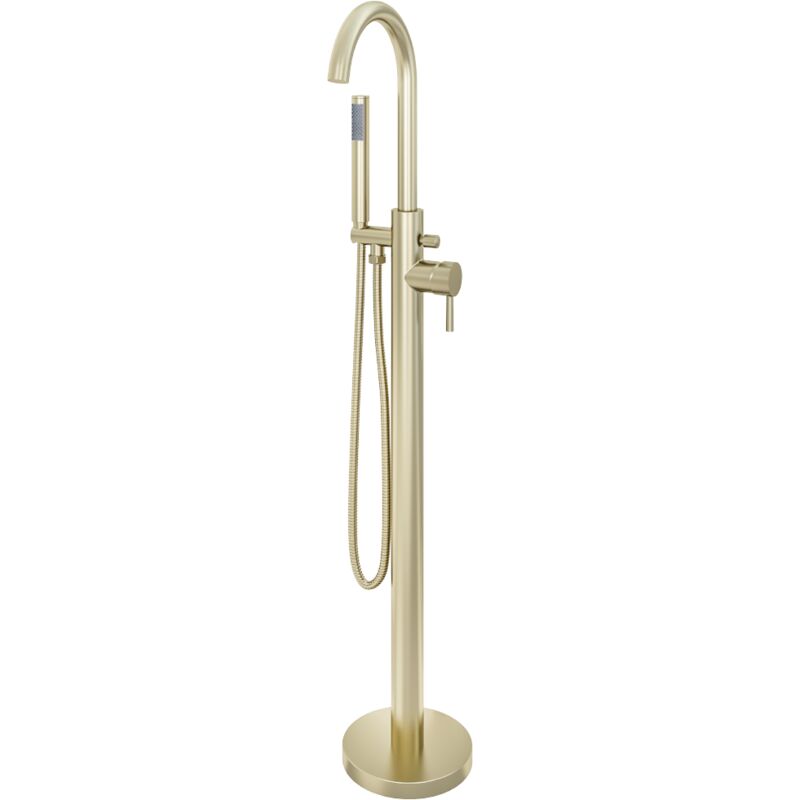 Curve Floorstanding Bath Shower Mixer Brushed Brass AQ791003 - Aquarius