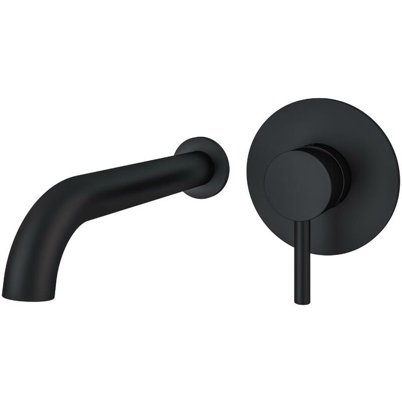 Curve Wall Mounted Bath Filler Tap Black AQ791008 - Aquarius