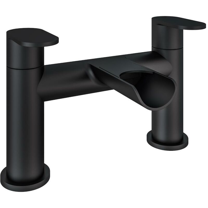 Horseshoe Waterfall Bath Filler Tap Black AQ791028 - Aquarius