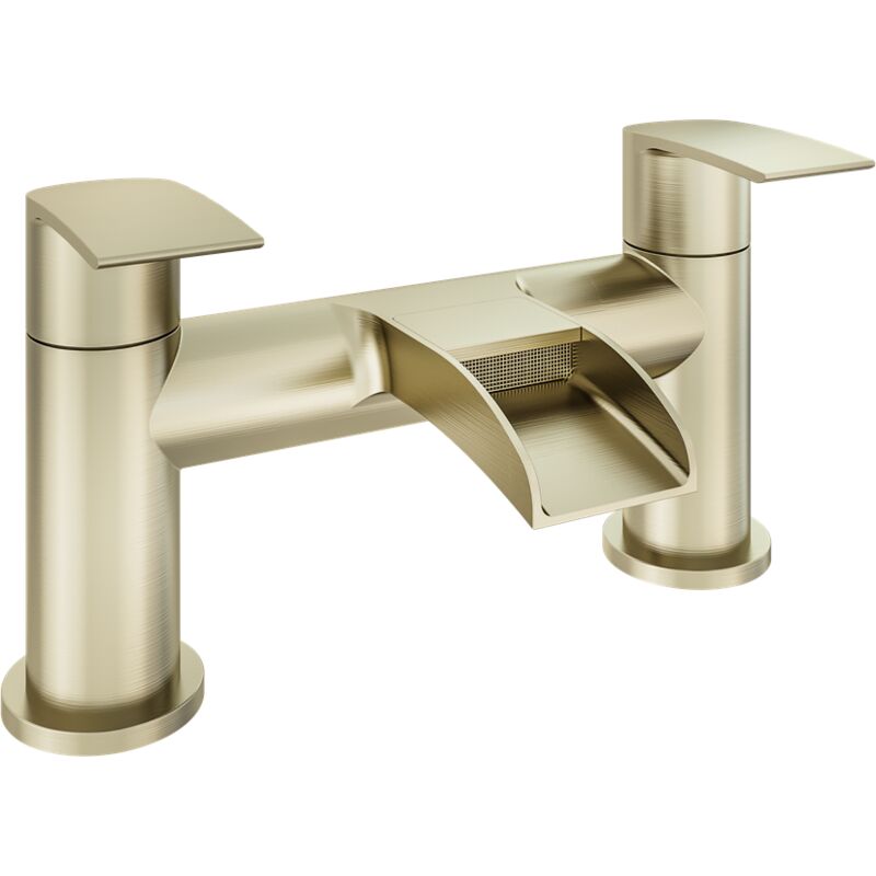 Niagara Waterfall Bath Filler Tap Brushed Brass AQ791019 - Aquarius