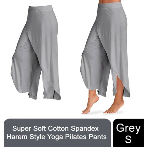 Aquarius Super Soft Modal Spandex Yoga Pilates Pants, Grey S