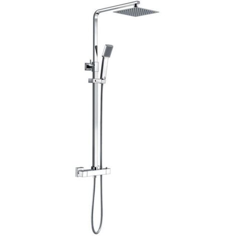Aquarius Zacha Square Adjustable Shower Valve & Kit Chrome AQ8003