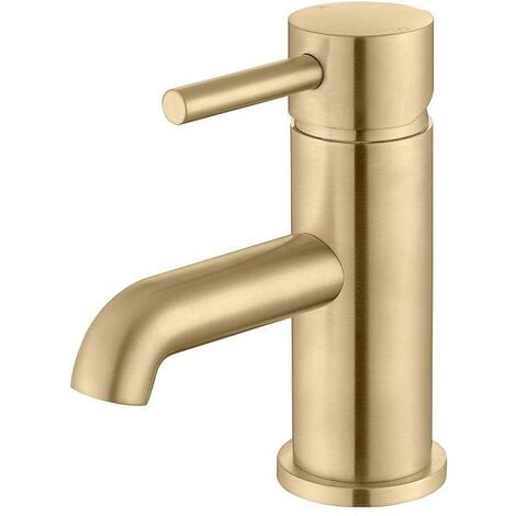 UKB Aquarius Zanelli Mono Basin Tap Brushed Brass AQ3084