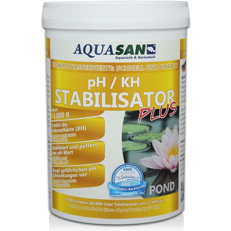 AQUASAN Gartenteich pH / KH Stabilisator PLUS (Erhöht den KHWert und