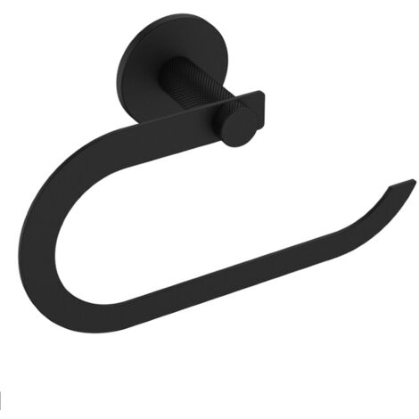 AQUASANIT Astral porta salviette da parete con anello nero codice prod: A213160NE