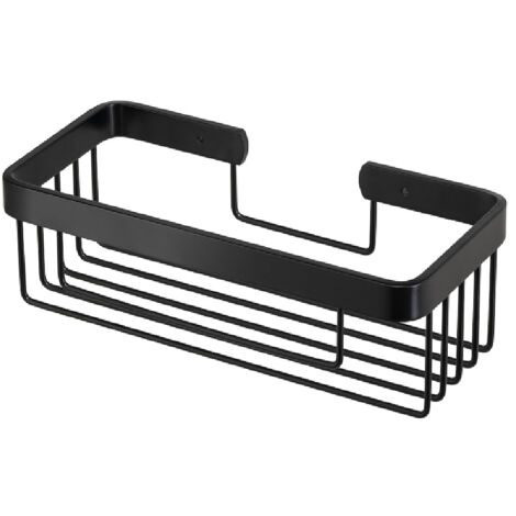 AQUASANIT Attractive mensola doccia  Dimensione maxi frontale 1 ripiano nero opaco codice prod: A111007NE