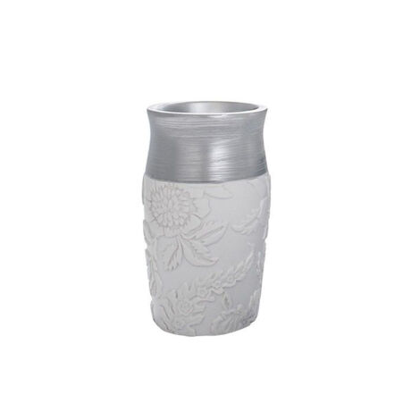 AQUASANIT Damasco bicchiere bianco/argento codice prod: QD6100WK