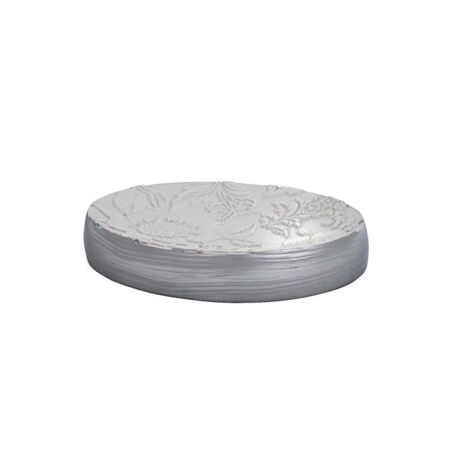 AQUASANIT Damasco portasapone bianco/argento codice prod: QD6110WK