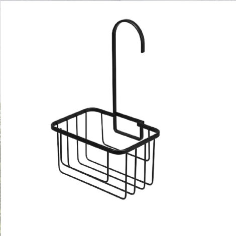 AQUASANIT Elegance mensola doccia frontale un ripiano appendibile nero opaco codice prod: A114001NO