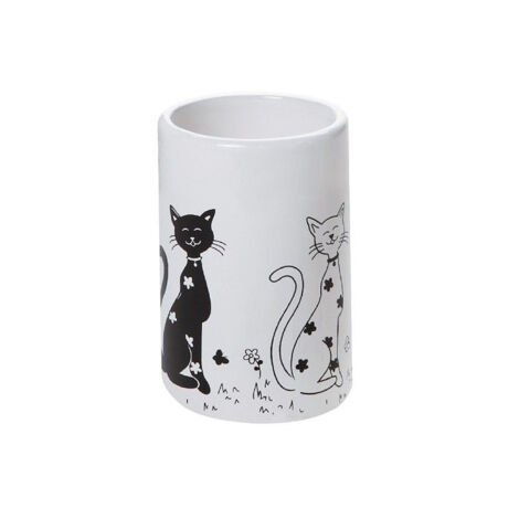 AQUASANIT Fibi bicchiere ceramica bianco decorato codice prod: QC7100