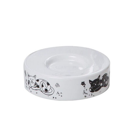 AQUASANIT Fibi portasapone ceramica bianco decorato codice prod: QC7110
