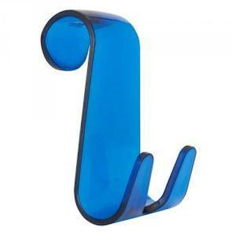 AQUASANIT Jack appendiabito doppio plastica blu trasparente (cav) codice prod: A110200BL