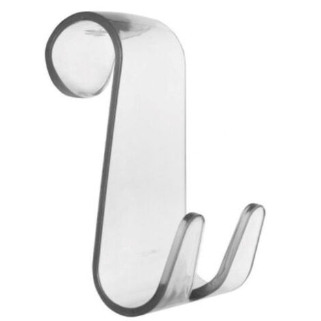 AQUASANIT Jack appendiabito doppio plastica trasparente (cav) codice prod: A110200TR