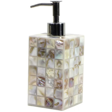 AQUASANIT Perl dispenser poliresina decori con mosaico effetto madreperla codice prod: QD9120MA