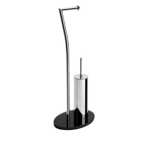 AQUASANIT Piantana wc cromato/nero codice prod: QV086ADN
