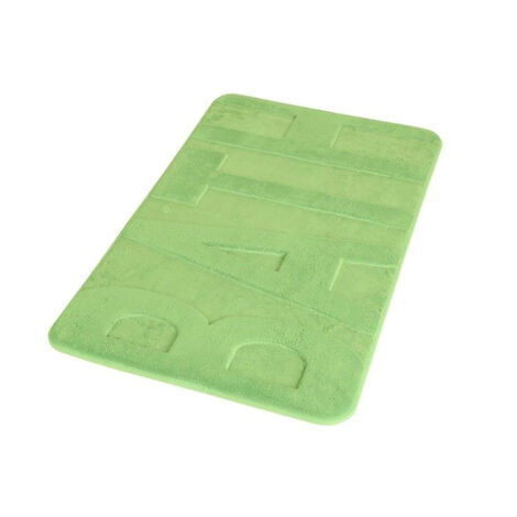 AQUASANIT Tappeto memory foam 45x75 con scritta "bath" verde codice prod: TAHO4575VE