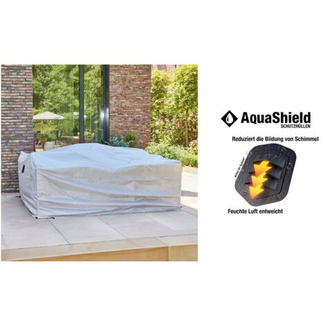 AquaShield Loungehülle 240x220xH70cm hellgrau, 100% Polyester