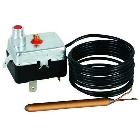 Aquastat de sécurité fixe 110°C – Réarmement manuel – Protection installations – Température de sécurité 110°C – Diamètre bulbe 6,5mm – TG