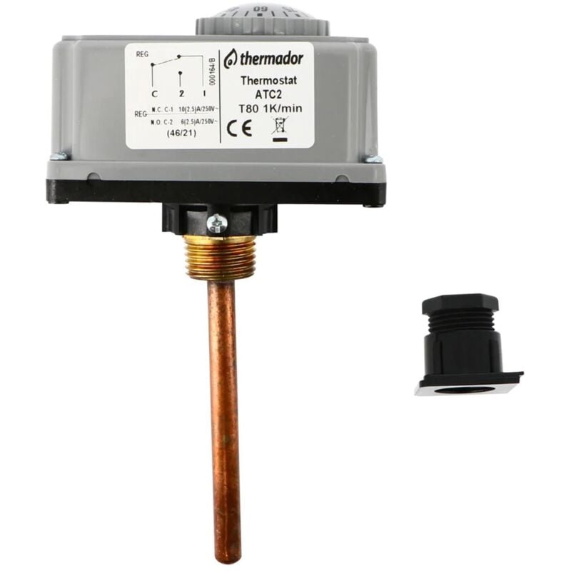 Thermador - Aquastat à plongeur 100mm Plage 0°C, 90°C ATC2