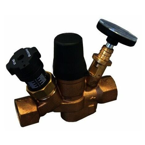 AQUASTROM T PLUS, DN25, 1 F x 1 F con CABEZAL Y TERMÓMETRO