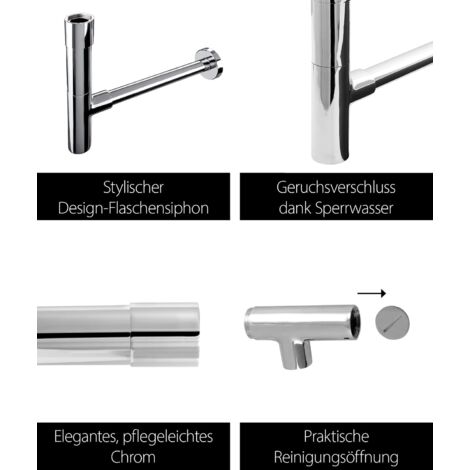 aquaSu 22686 8 Design sifone lusso, cromato