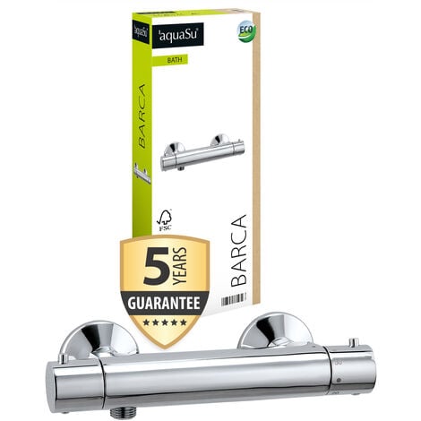 'aquaSu® 78223 4 Thermostat Batterie Barca für Brause, Chrom