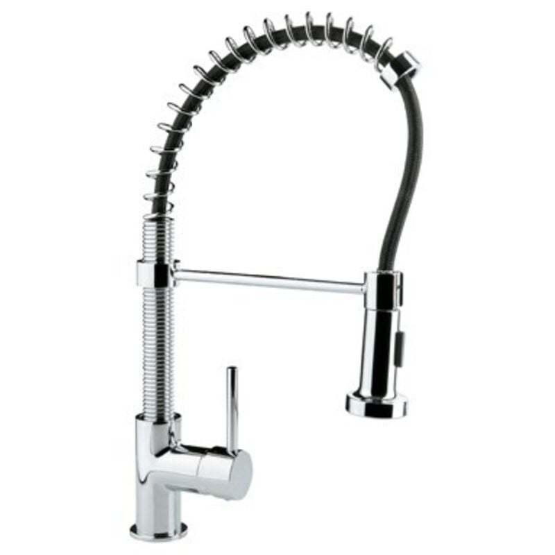 Sanitop Wingenroth - AquaSu Lago Professional Robinet de cuisine Mitigeur monocommande pour évier de cuisine avec douchette à vaisselle, 76161 1