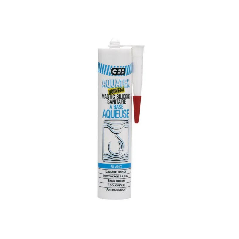 

GEB - Aquatex white: silicona limpiable con agua, 310 ml