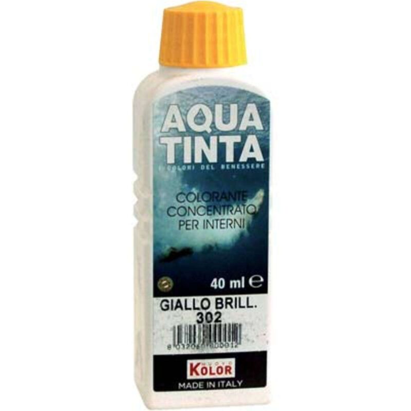 COLORANTE ACQUA AQUATINTA - 302 GIALLO BRILLANTE ML 40 - 10 pezzi