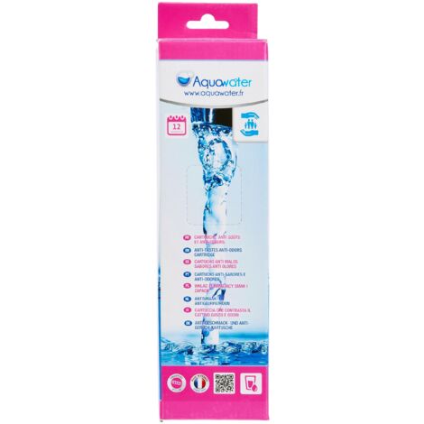 AQUAWATER 3700350801766 Anti-Il Gusto e l'odore della Cartuccia-Size Standard di 10 "-Durata 12 Mesi, None, 1 Unità (Confezione da 1)
