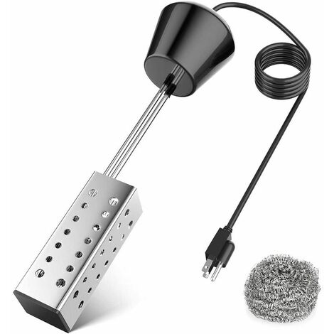 Aquecedor de água elétrico de imersão, aquecedor de água de balde de 1500 W com proteção de aço inoxidável, aquecedor de água submersível portátil para banheira, piscina inflável, peça única