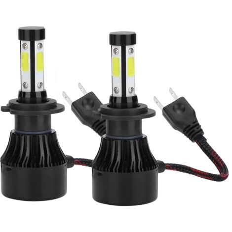 aqxreight 2 Pi¨¨ces V¨hicule X7 COB 6500K H7 Phare LED Ampoule Avant Haute en Aluminium ABS pour Feu Avant de Voiture.