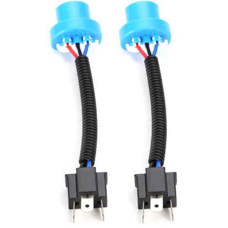 aqxreight 2PCS 9007 Male à H4 Femelle Plug Figly Conversion Câble Câbaire Adaptateur Connecteur PVC Adaptateur de Câblage de Lampe de Brouillard PVC pour les Ampoules des Phares.